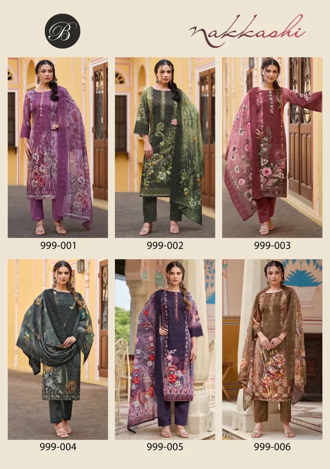 Nakkashi By Belliza Digital Printed Cotton Dress Material Wholesale Market In Surat
